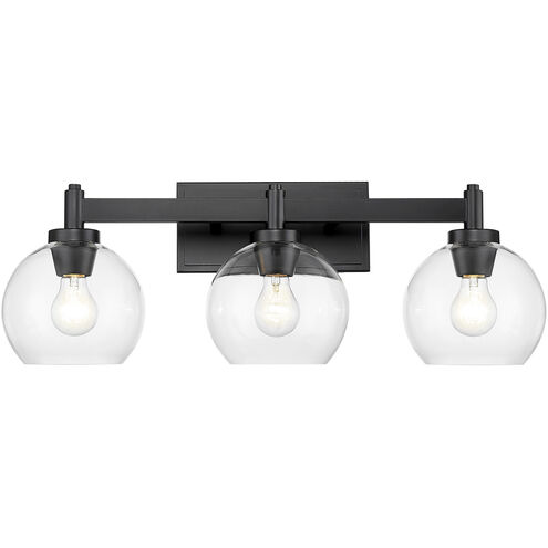 Galveston 3 Light 26.75 inch Matte Black Vanity Light Wall Light